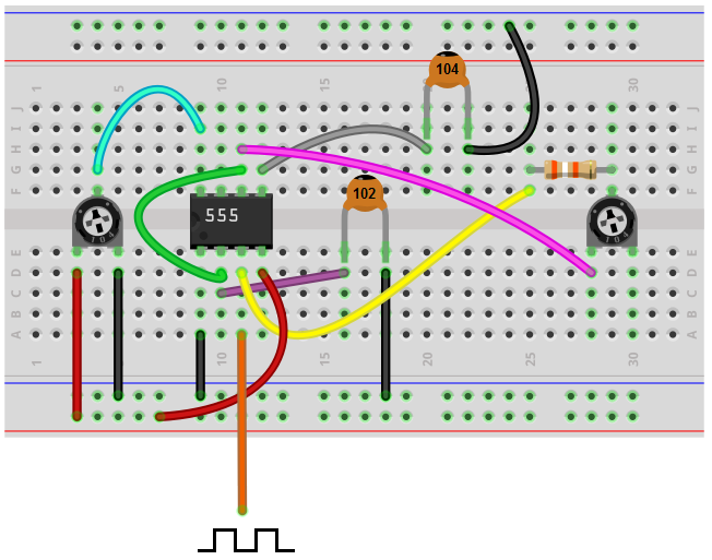 How to Build Adjustable Square Wave Circuit with a 555 Timer