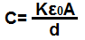 Capacitance Formula if Area, distance and dielectric constant are known