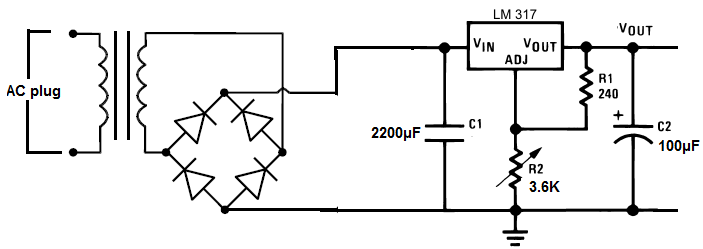 design of simple dc power supply using bipolar transistor