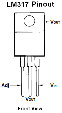 LM317 Voltage Regulator Pinout