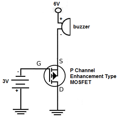 P-Channel MOSFET Switch Circuit