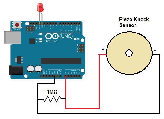 Piezo knock sensor circuit