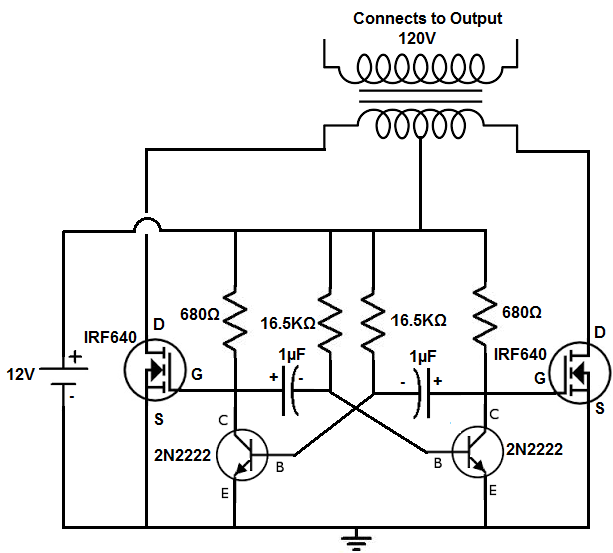 inverter transistor diagram